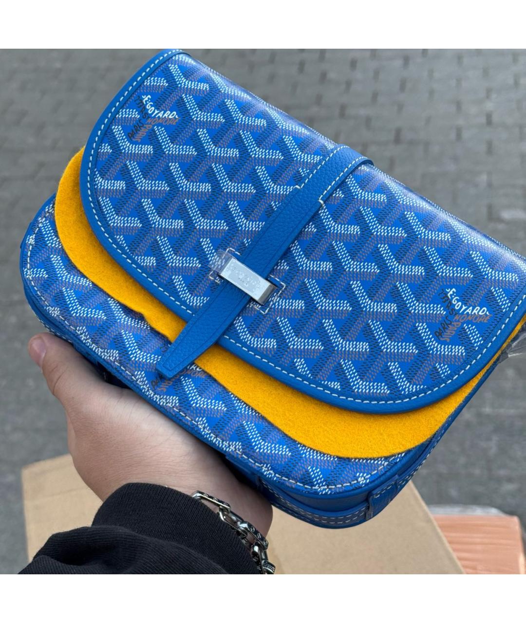 GOYARD Синяя сумка на плечо, фото 3