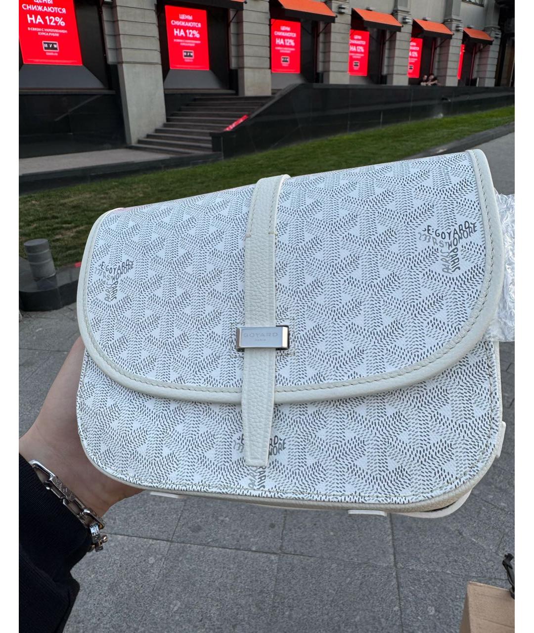 GOYARD Белая сумка на плечо, фото 4