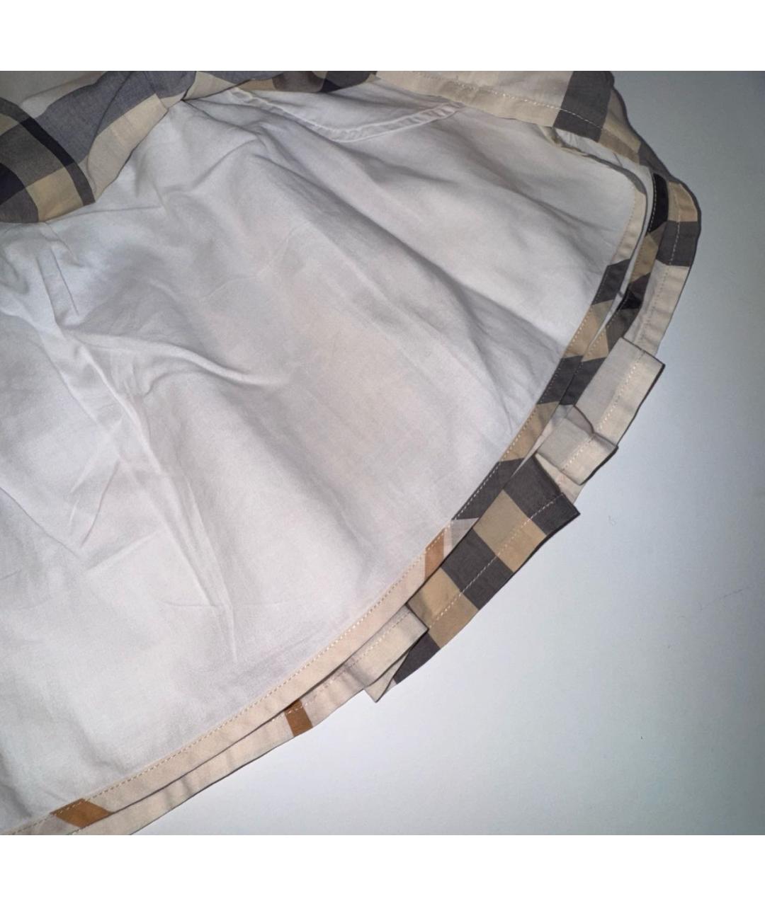 BURBERRY Бежевая хлопковая юбка, фото 3