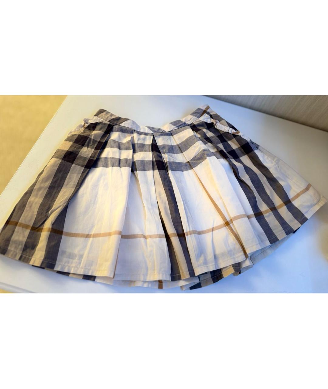 BURBERRY Бежевая хлопковая юбка, фото 5