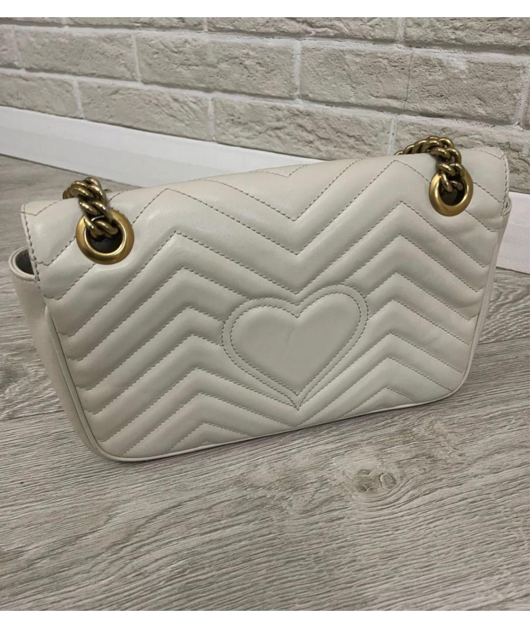 GUCCI Бежевая кожаная сумка через плечо, фото 3