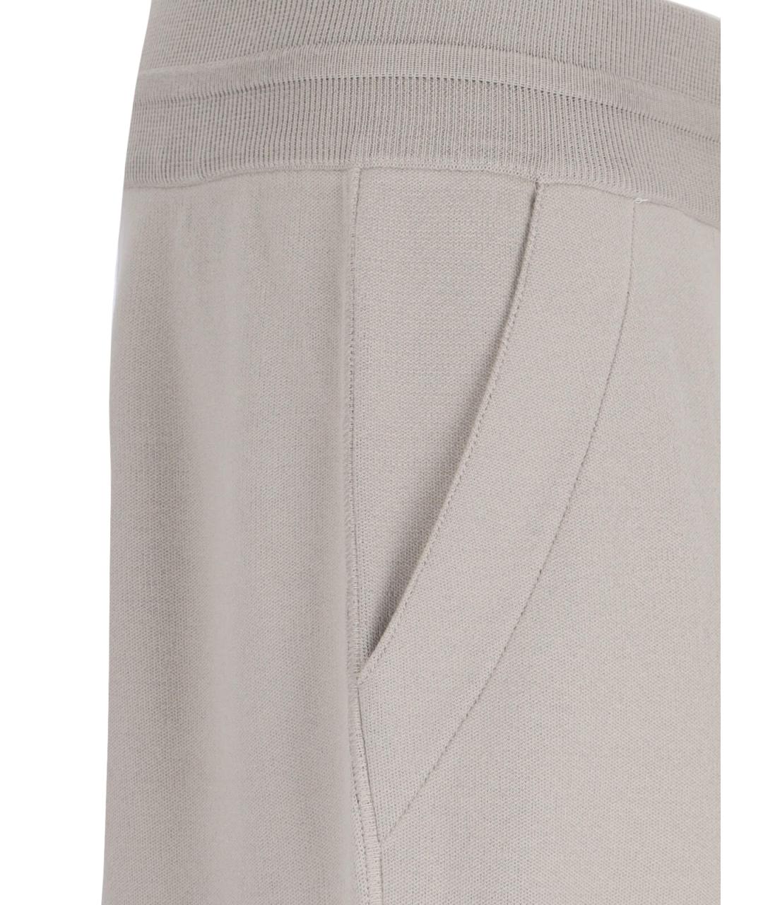 LORO PIANA Бежевые хлопковые повседневные брюки, фото 4