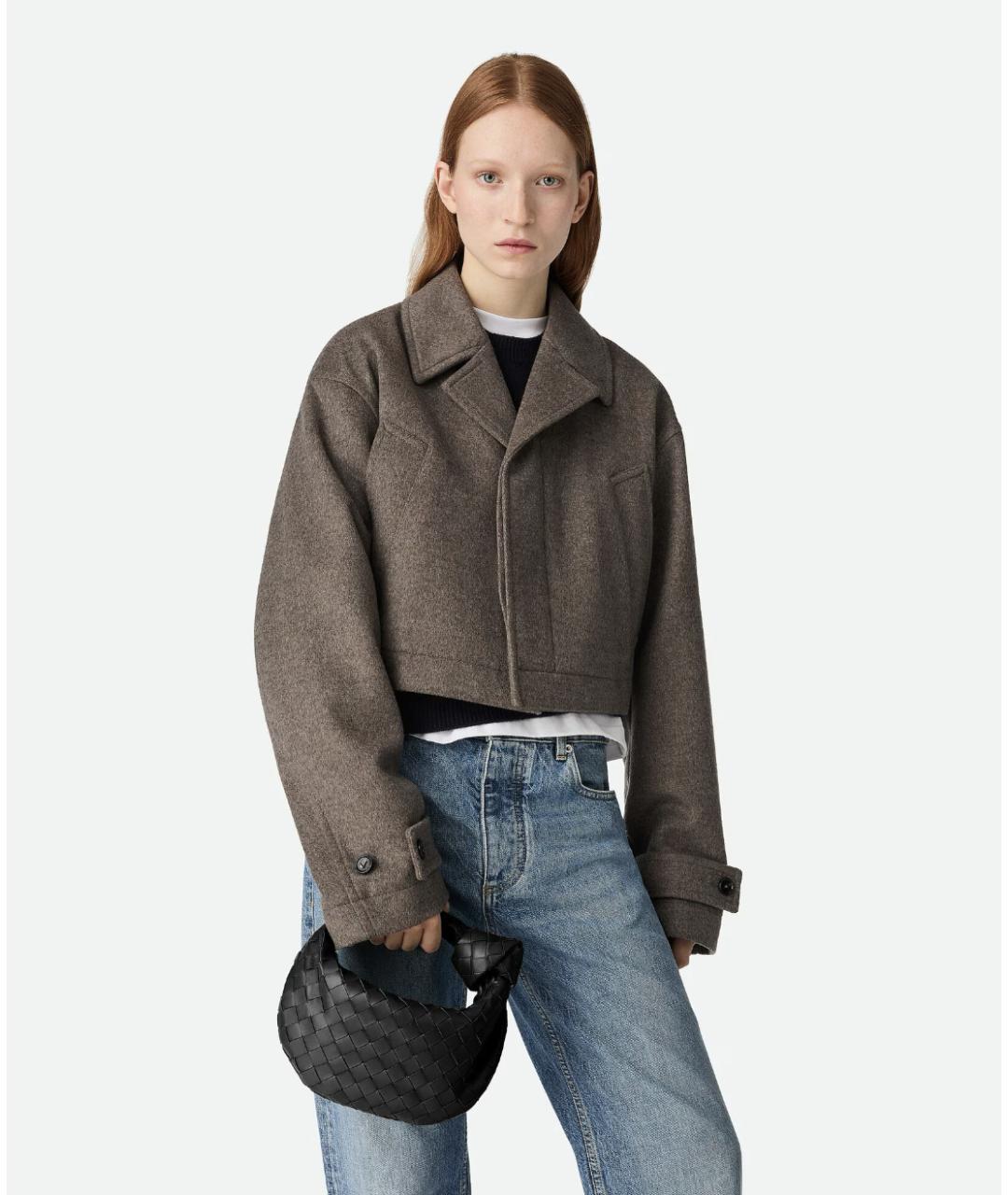 BOTTEGA VENETA Черная кожаная сумка через плечо, фото 2