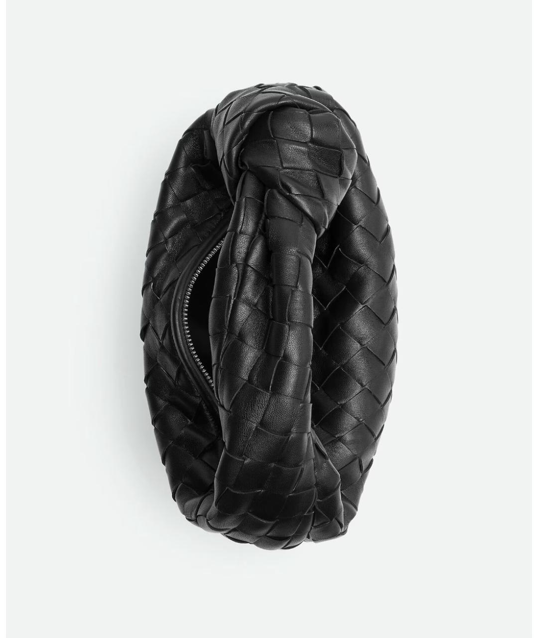 BOTTEGA VENETA Черная кожаная сумка через плечо, фото 3