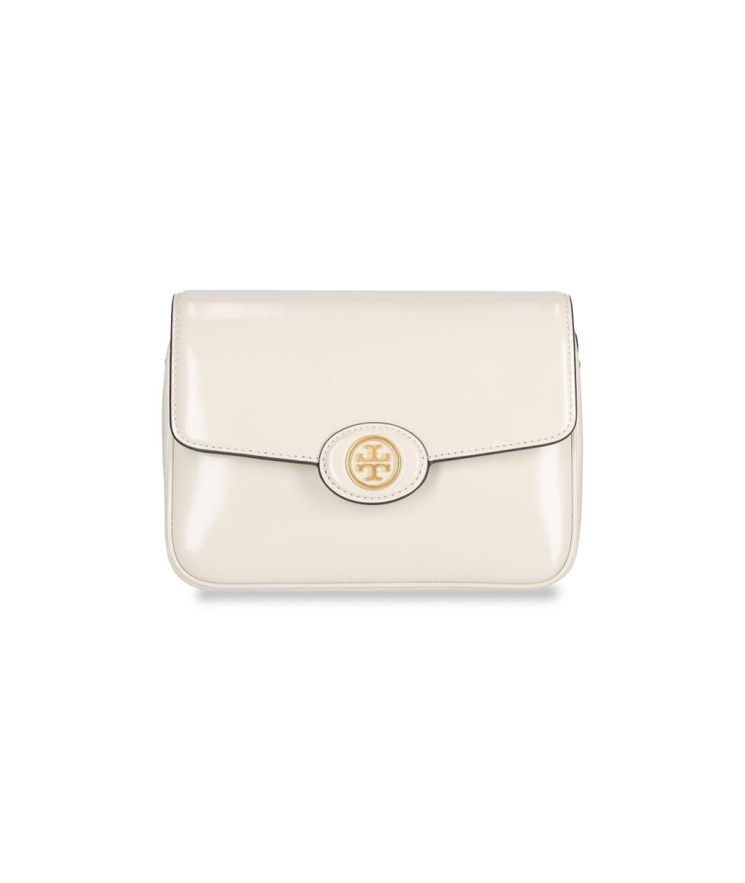 TORY BURCH Белая кожаная сумка через плечо, фото 1