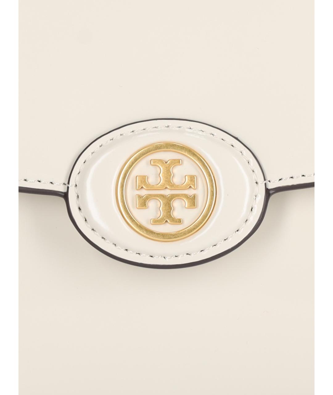 TORY BURCH Белая кожаная сумка через плечо, фото 4