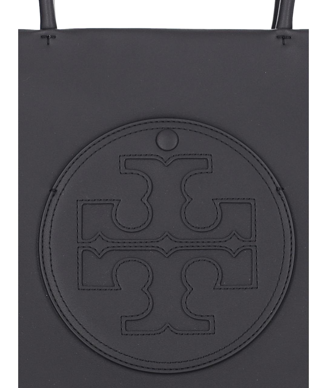 TORY BURCH Черная сумка тоут из искусственной кожи, фото 4