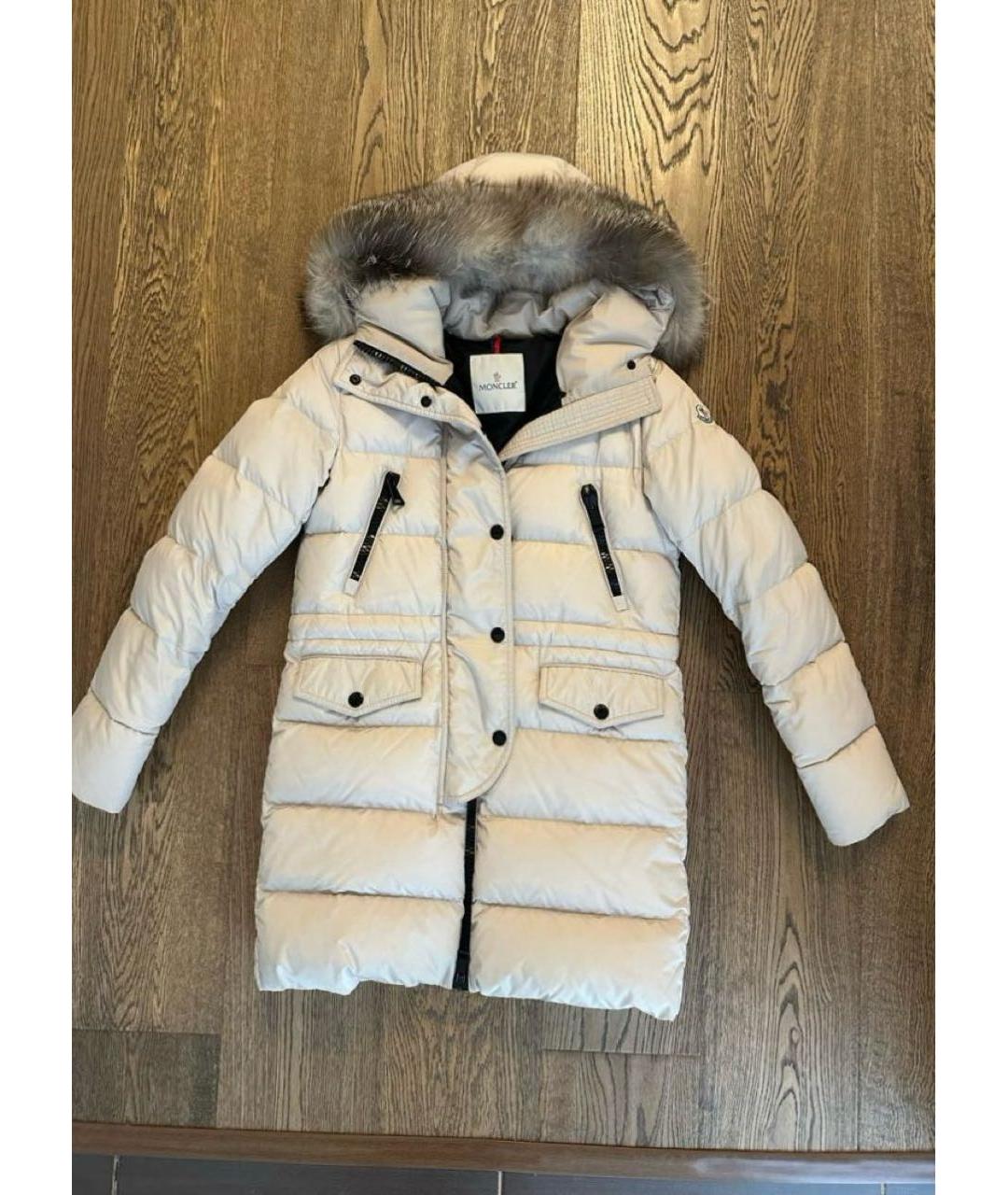 MONCLER Бежевый пуховик, фото 4