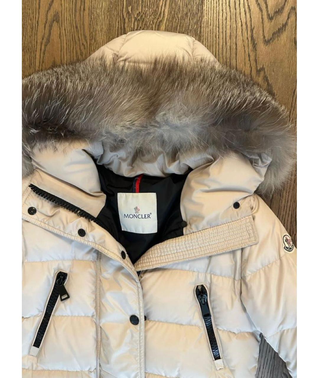 MONCLER Бежевый пуховик, фото 3