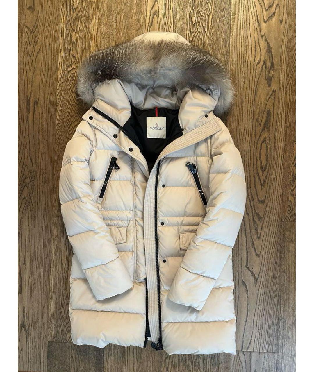 MONCLER Бежевый пуховик, фото 6