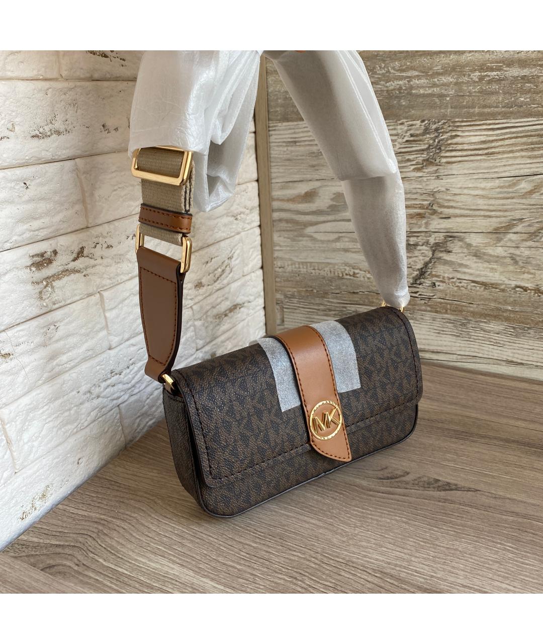 MICHAEL KORS Коричневая сумка через плечо, фото 2