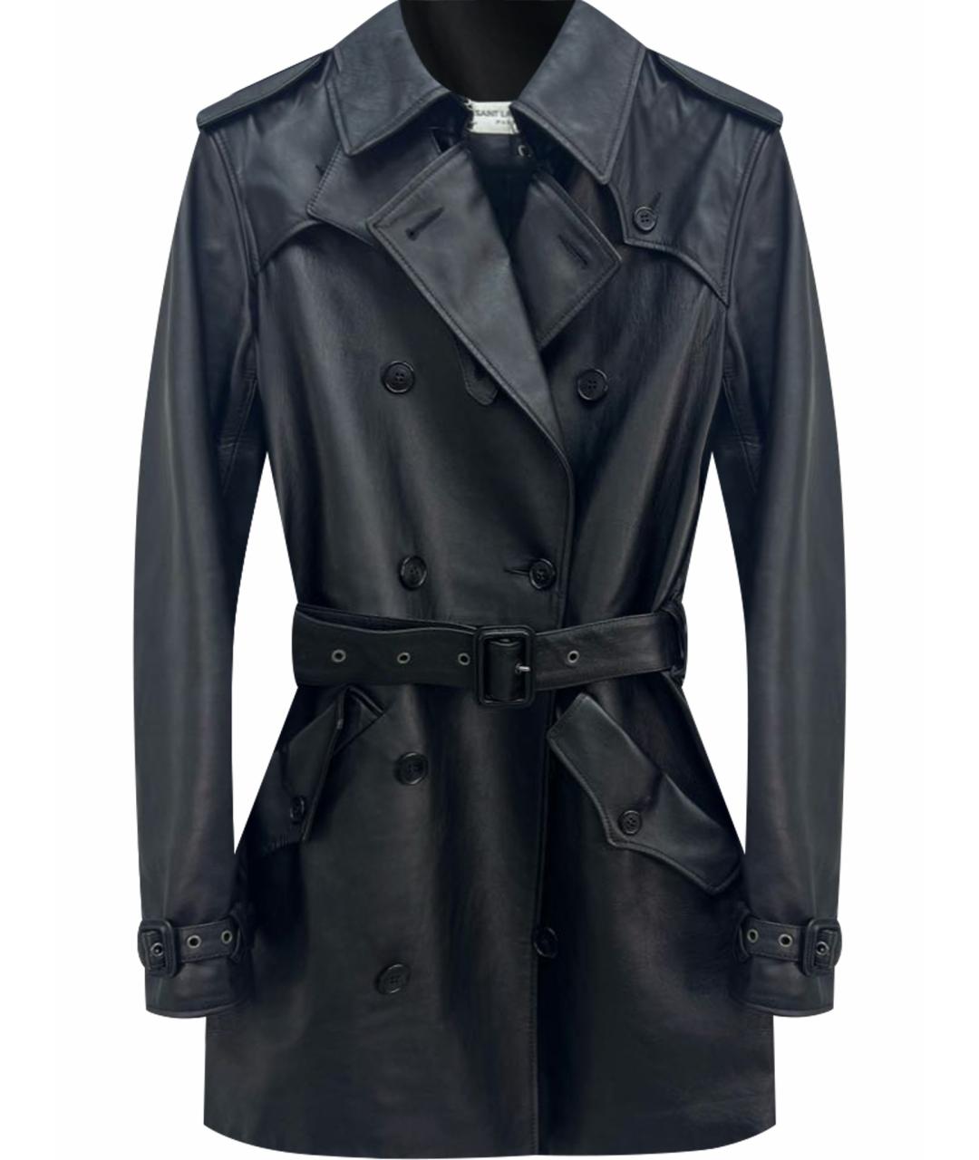 SAINT LAURENT Черная кожаная куртка, фото 1