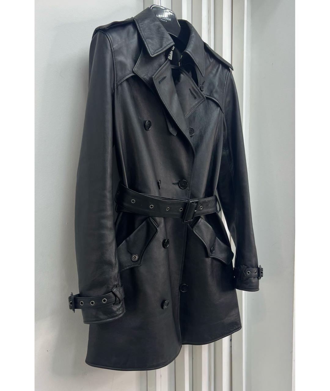 SAINT LAURENT Черная кожаная куртка, фото 2