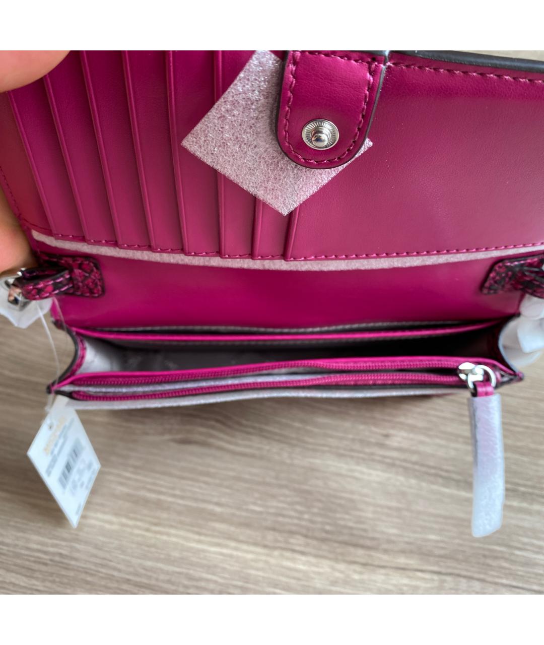 MICHAEL KORS Розовая сумка через плечо из искусственной кожи, фото 6