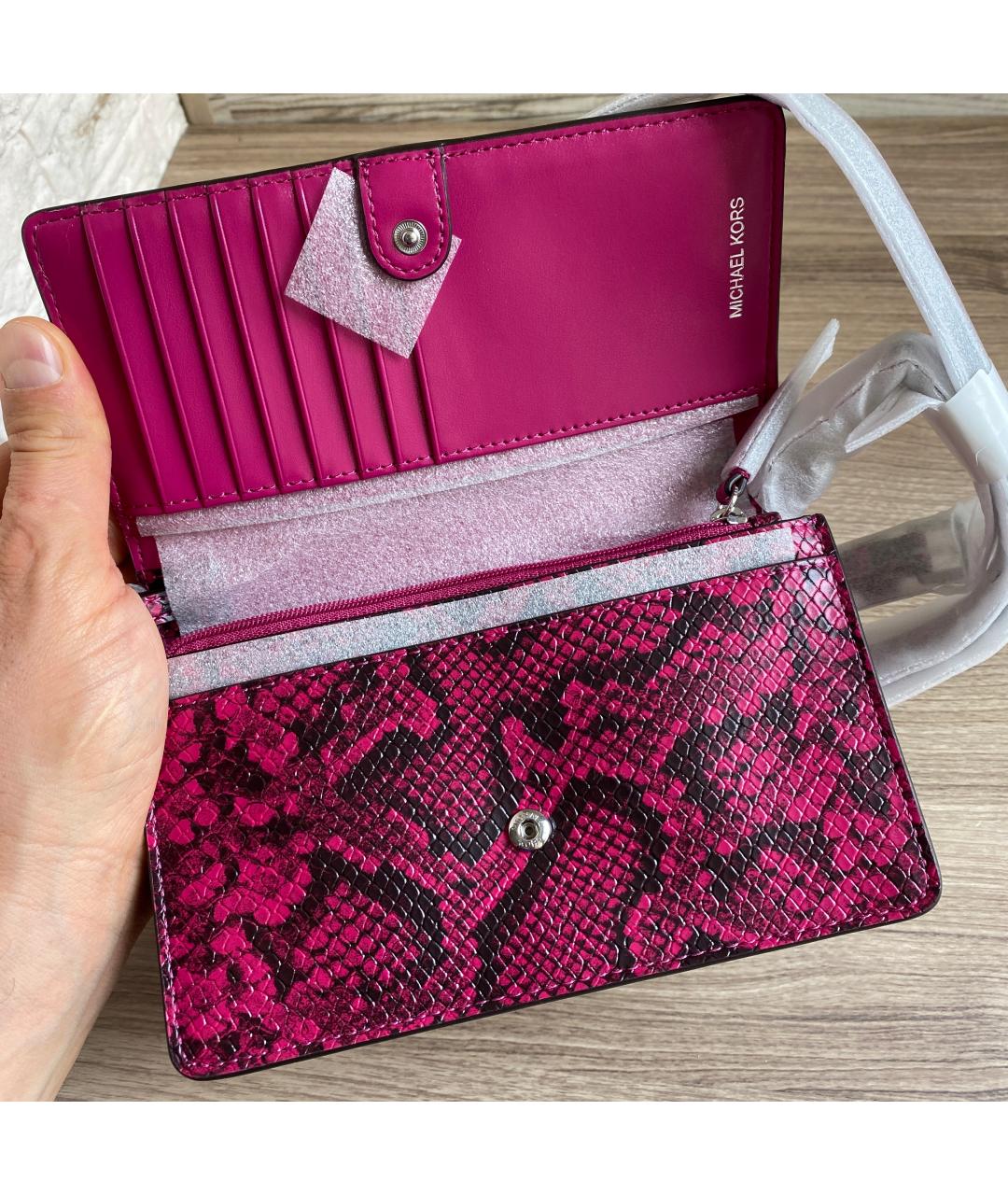 MICHAEL KORS Розовая сумка через плечо из искусственной кожи, фото 5