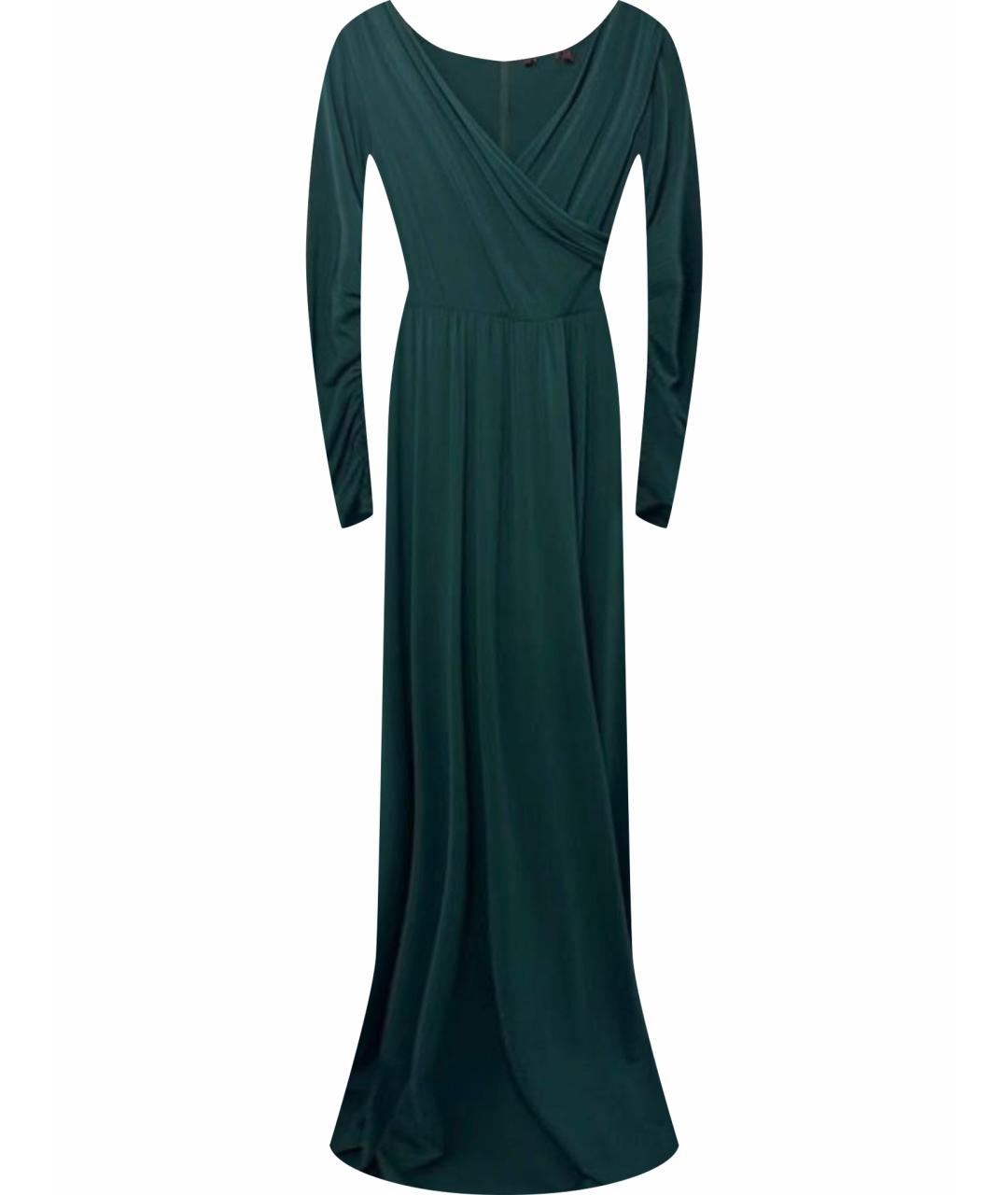 MAX MARA Зеленые вискозное вечернее платье, фото 1