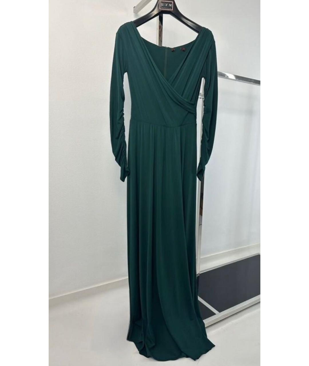 MAX MARA Зеленые вискозное вечернее платье, фото 9