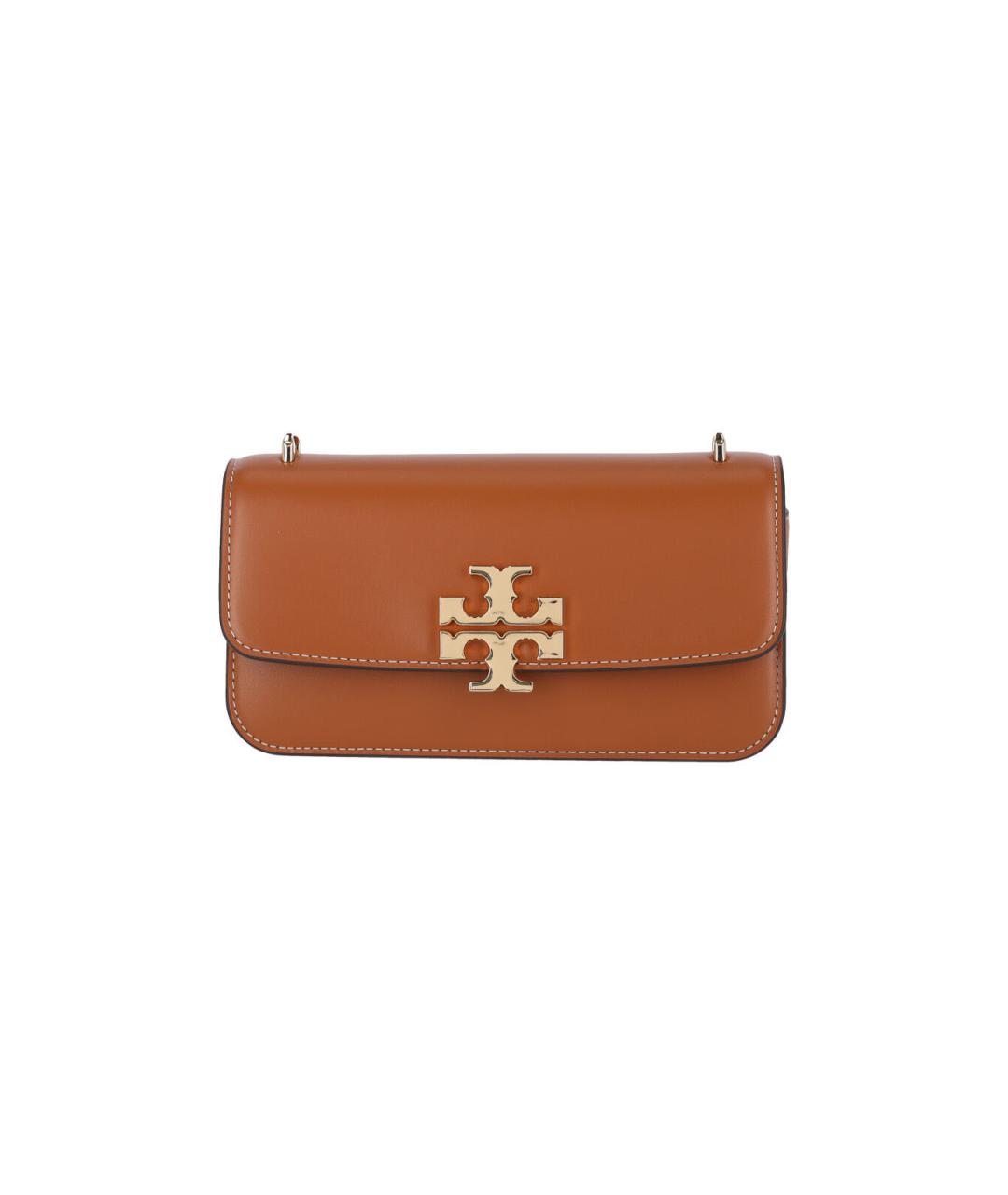TORY BURCH Коричневая кожаная сумка тоут, фото 1