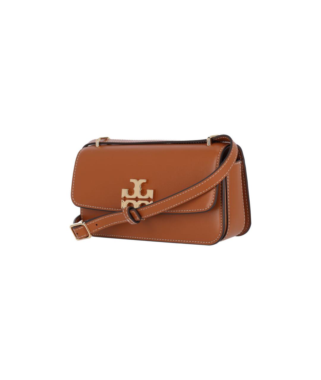 TORY BURCH Коричневая кожаная сумка тоут, фото 2