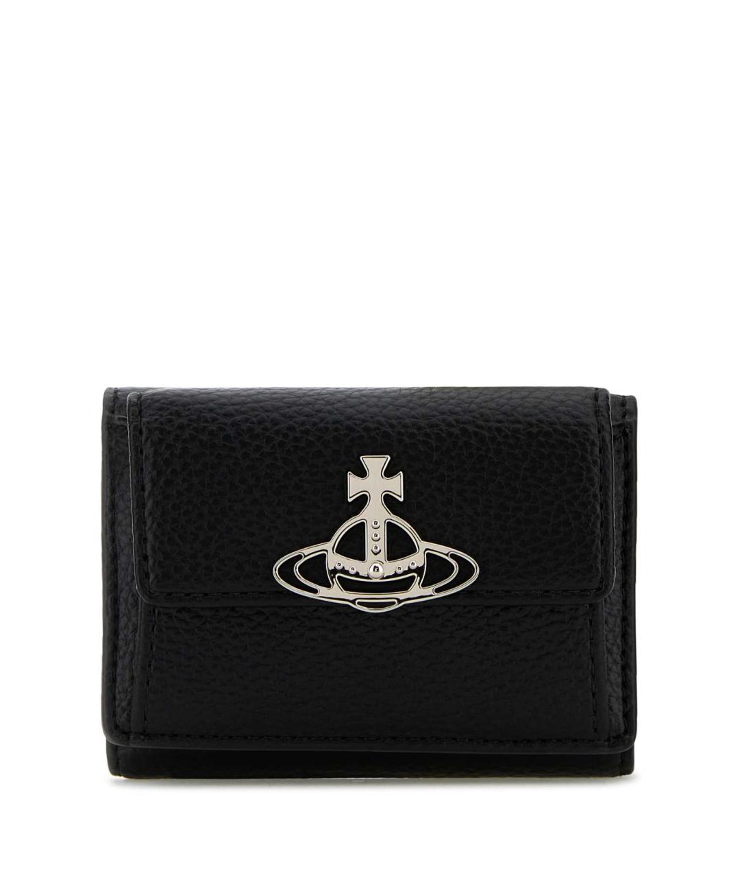 VIVIENNE WESTWOOD Черный кожаный кошелек, фото 1
