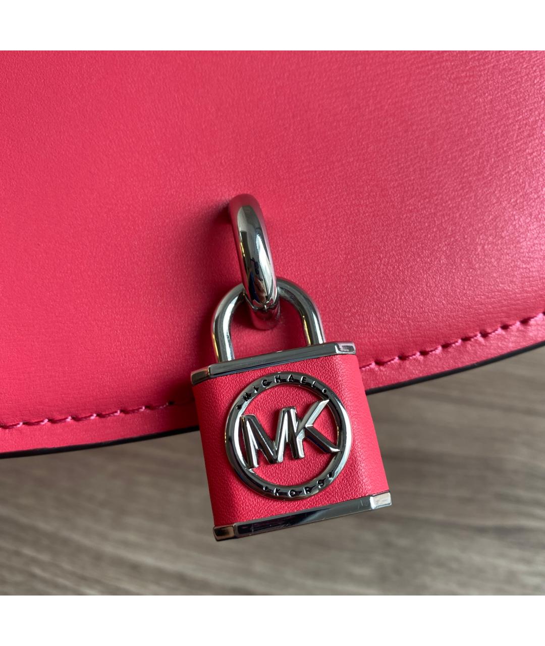 MICHAEL KORS Розовая кожаная сумка через плечо, фото 8