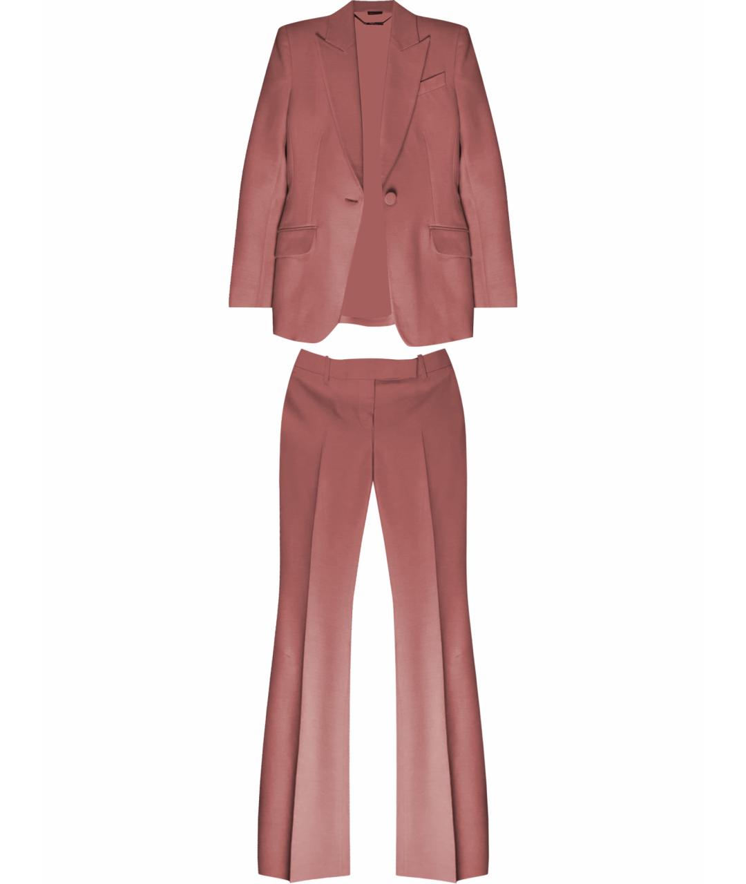 ALEXANDER MCQUEEN Коралловый вискозный костюм с брюками, фото 1