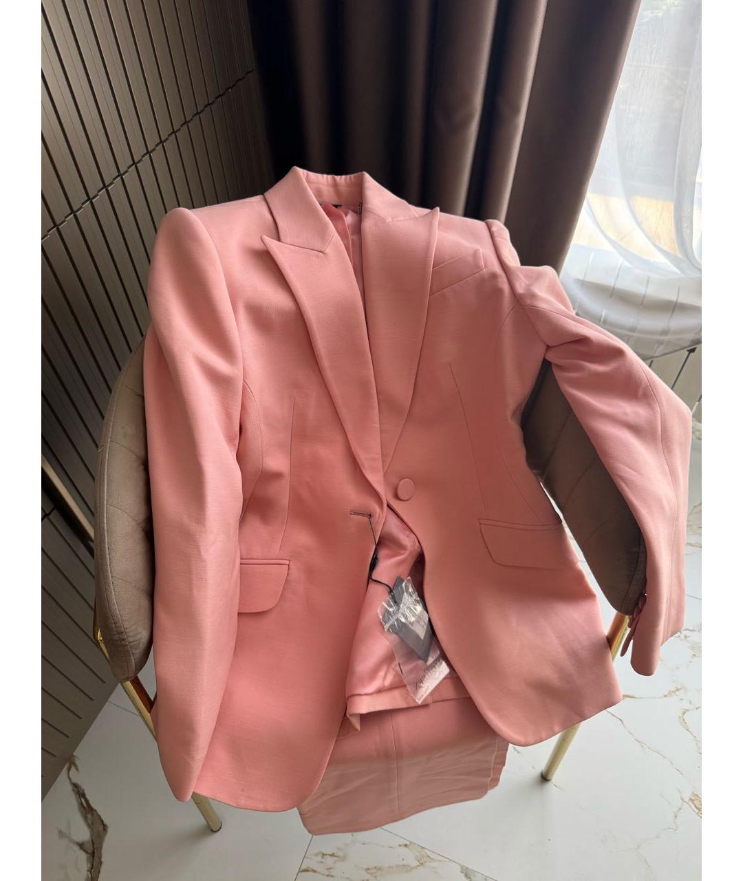 ALEXANDER MCQUEEN Коралловый вискозный костюм с брюками, фото 2