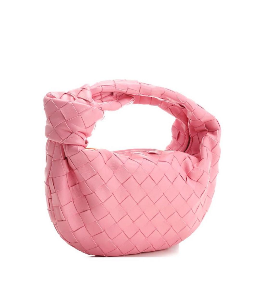BOTTEGA VENETA Розовая кожаная сумка с короткими ручками, фото 2