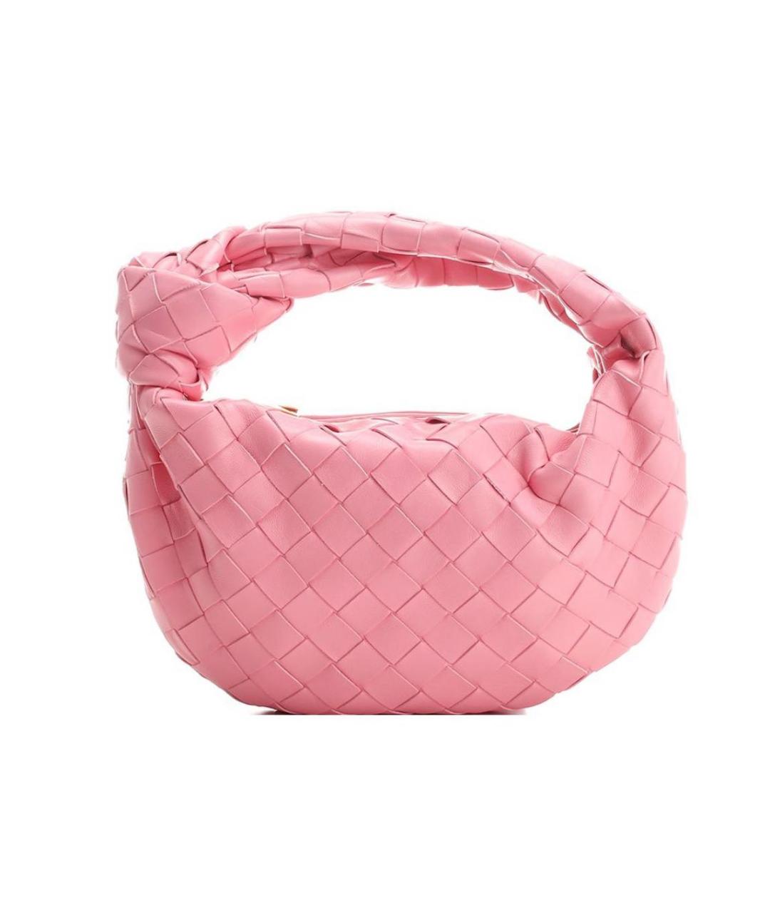 BOTTEGA VENETA Розовая кожаная сумка с короткими ручками, фото 1