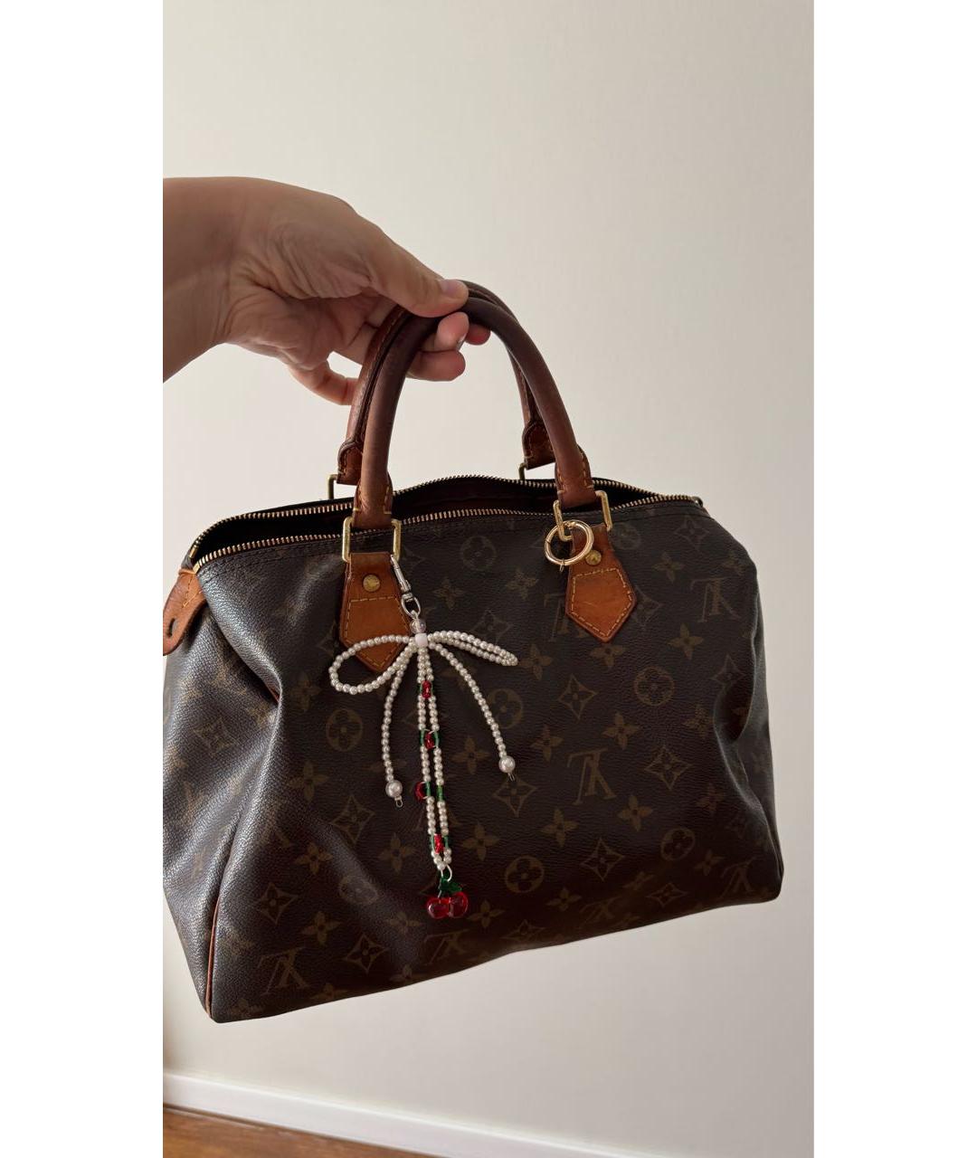 LOUIS VUITTON Коричневая кожаная сумка тоут, фото 4