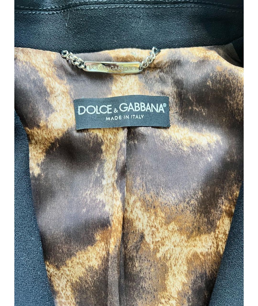 DOLCE&GABBANA Черное шерстяное пальто, фото 4