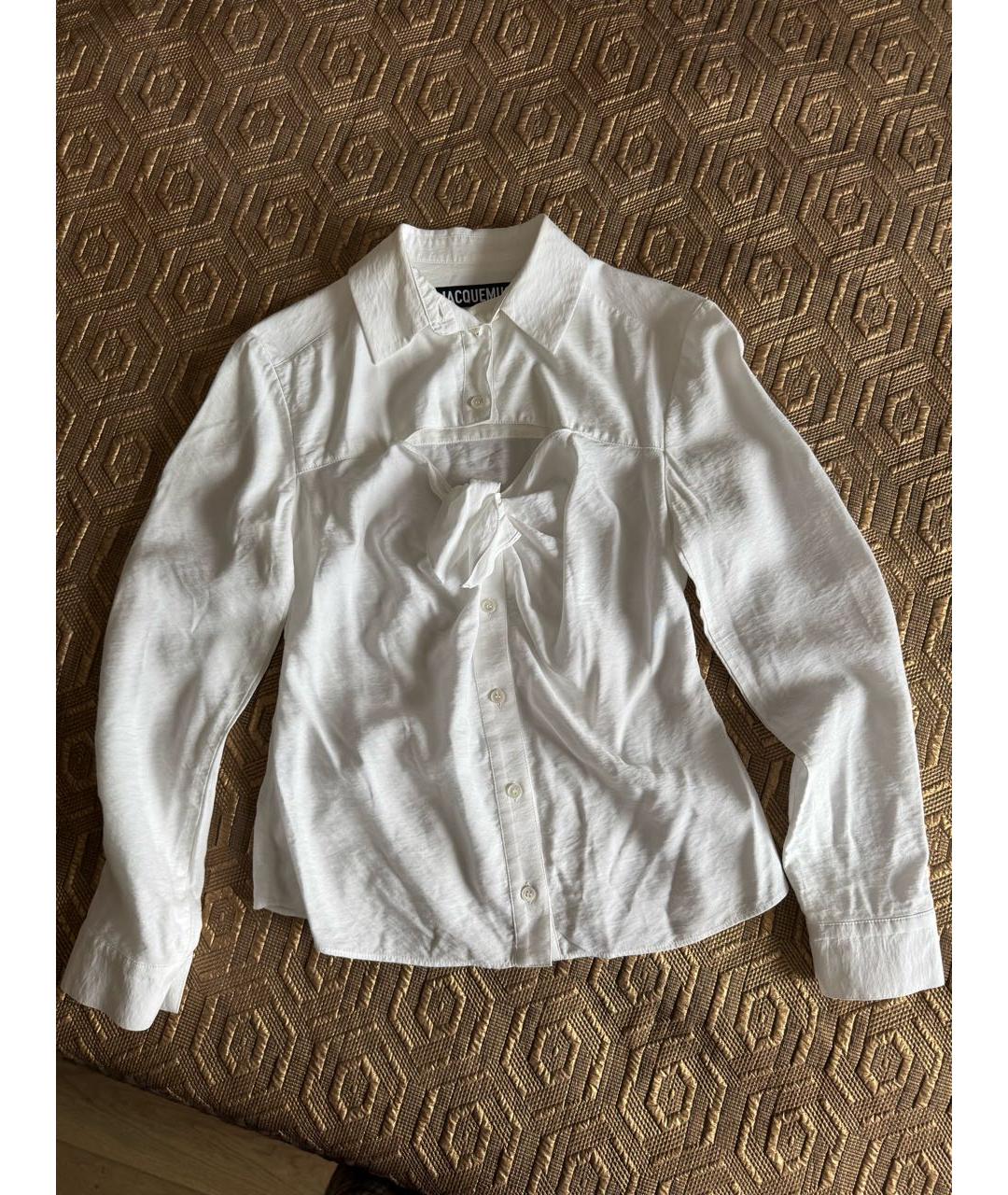 JACQUEMUS Белая вискозная рубашка, фото 9