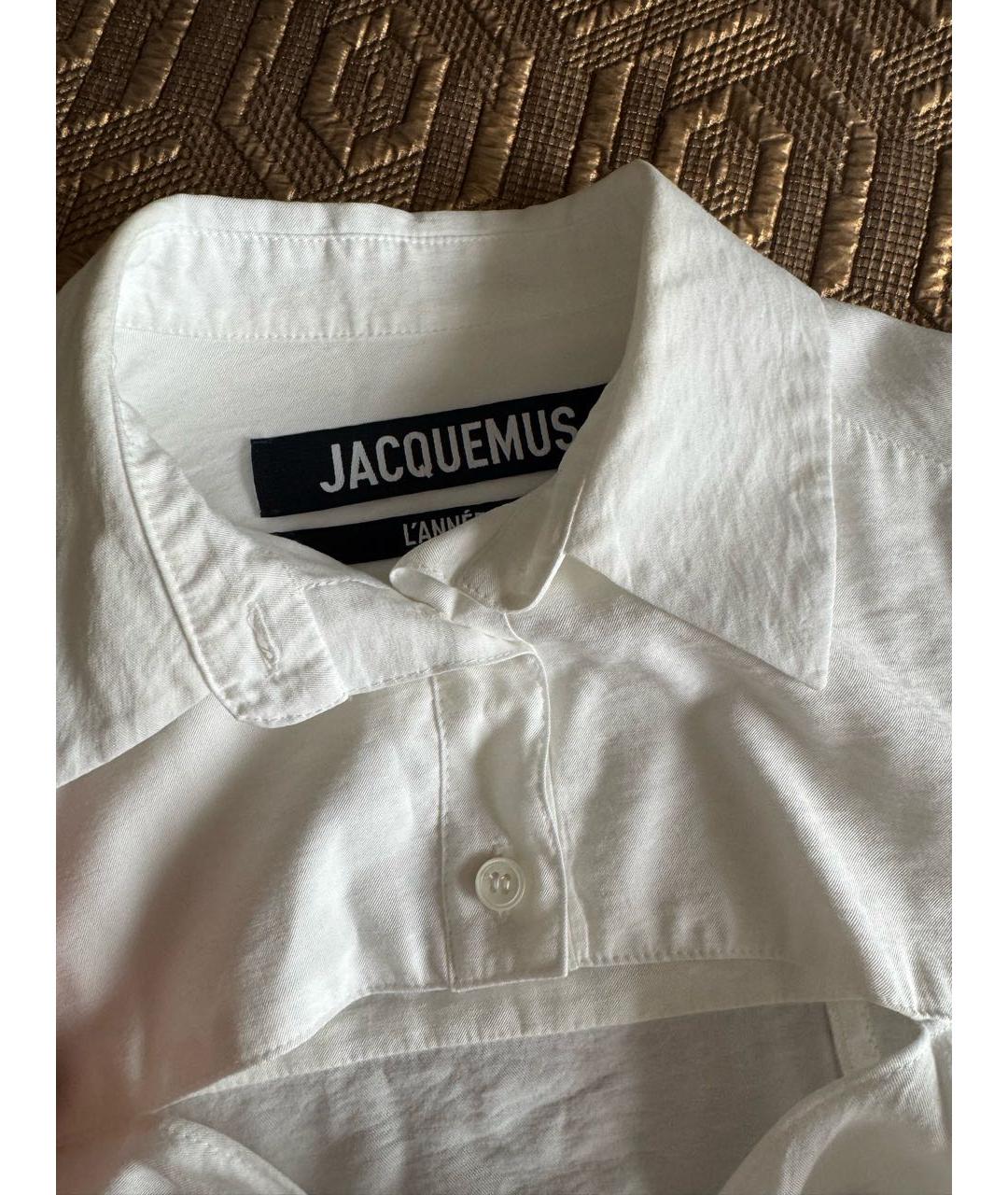 JACQUEMUS Белая вискозная рубашка, фото 4