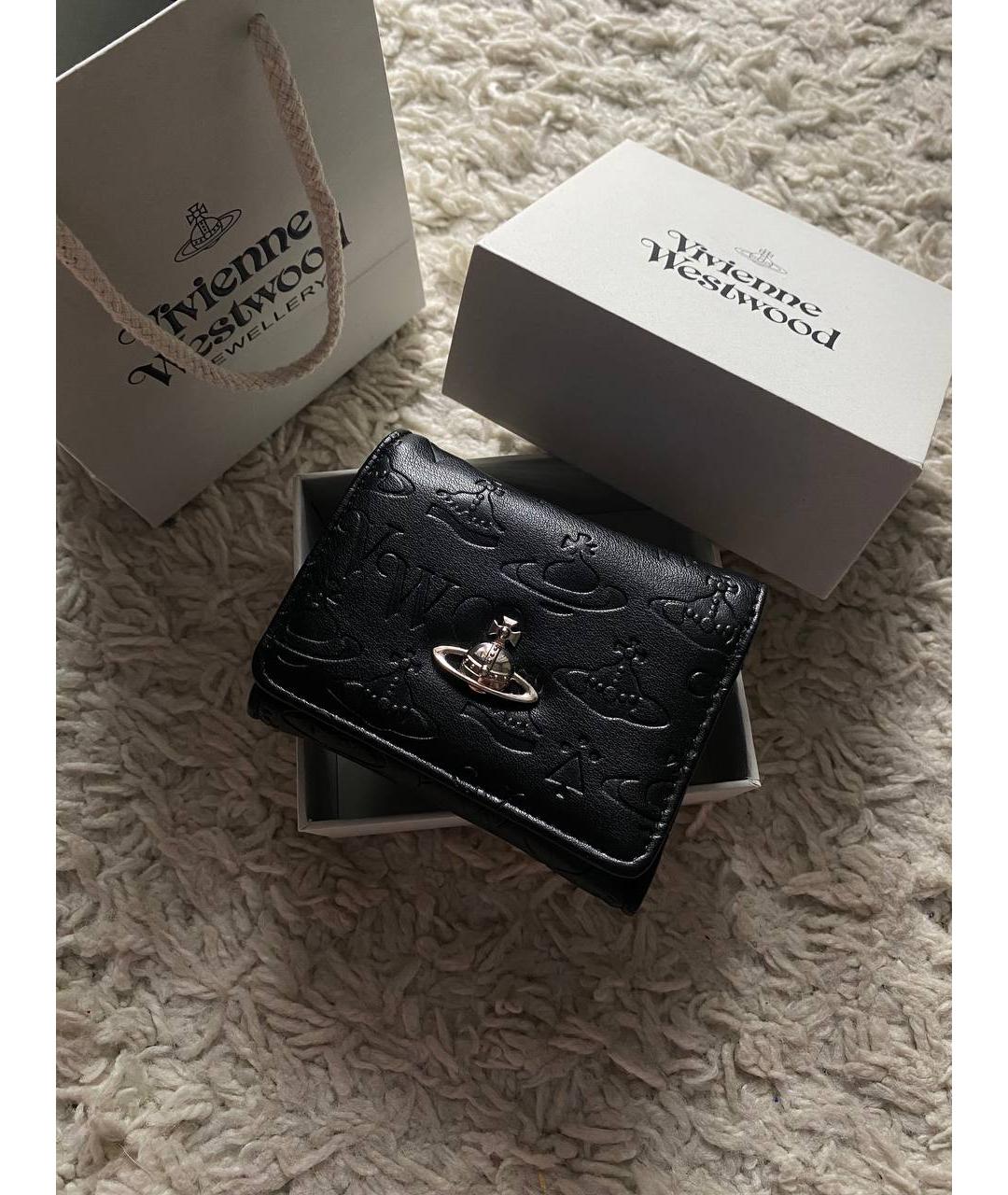 VIVIENNE WESTWOOD Черный кошелек из искусственной кожи, фото 6