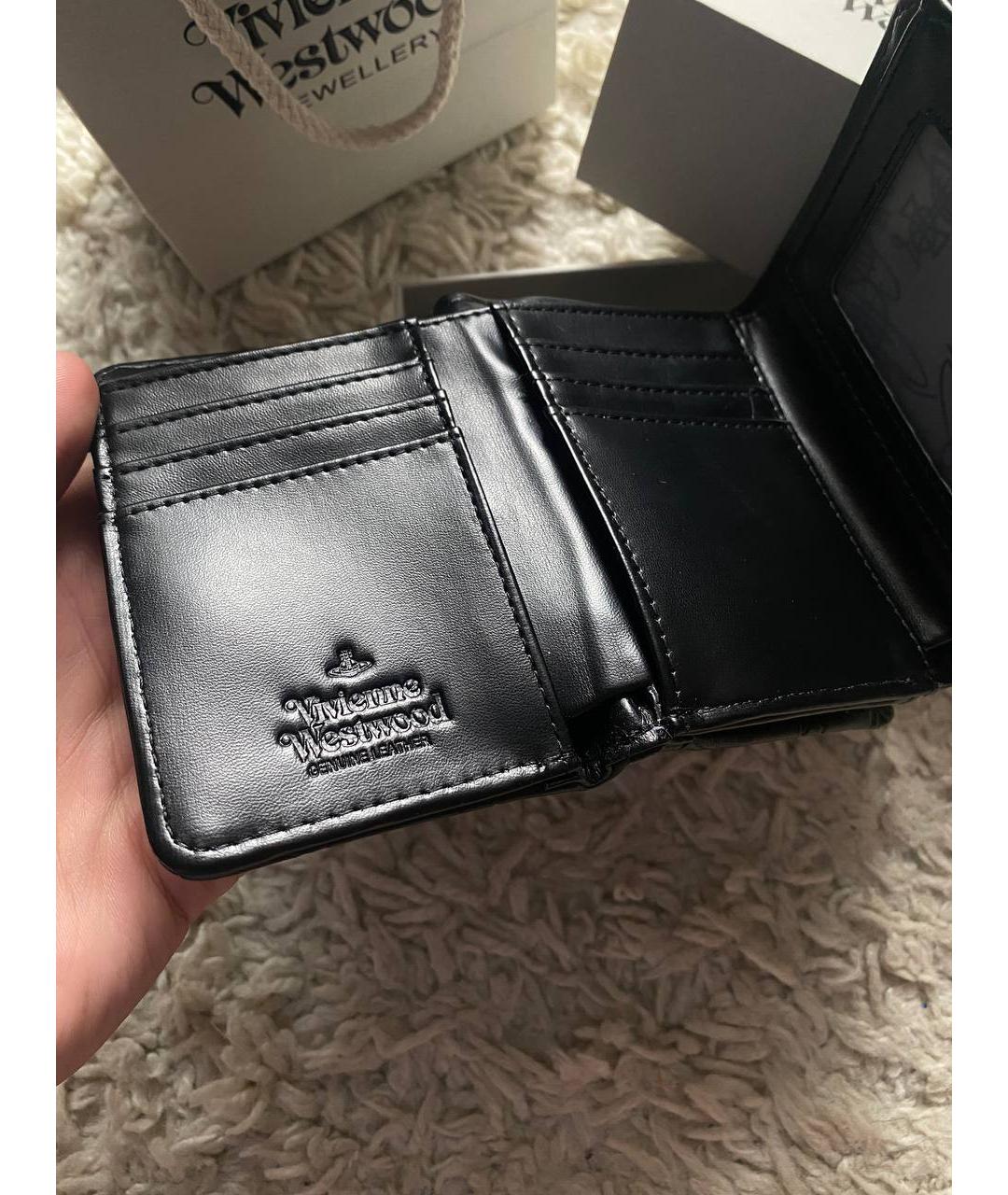 VIVIENNE WESTWOOD Черный кошелек из искусственной кожи, фото 5