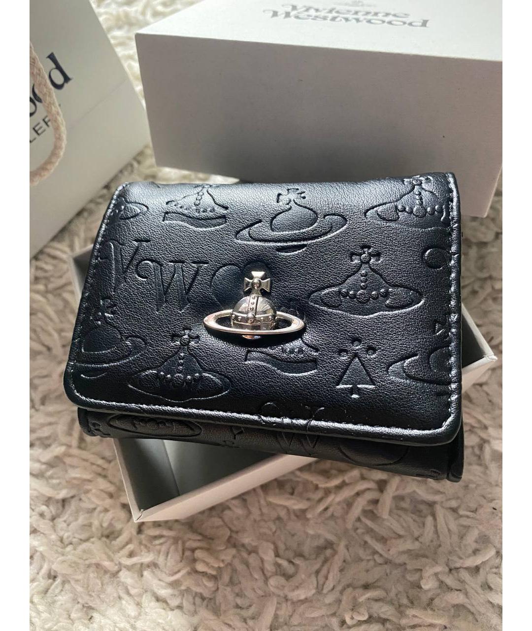 VIVIENNE WESTWOOD Черный кошелек из искусственной кожи, фото 2