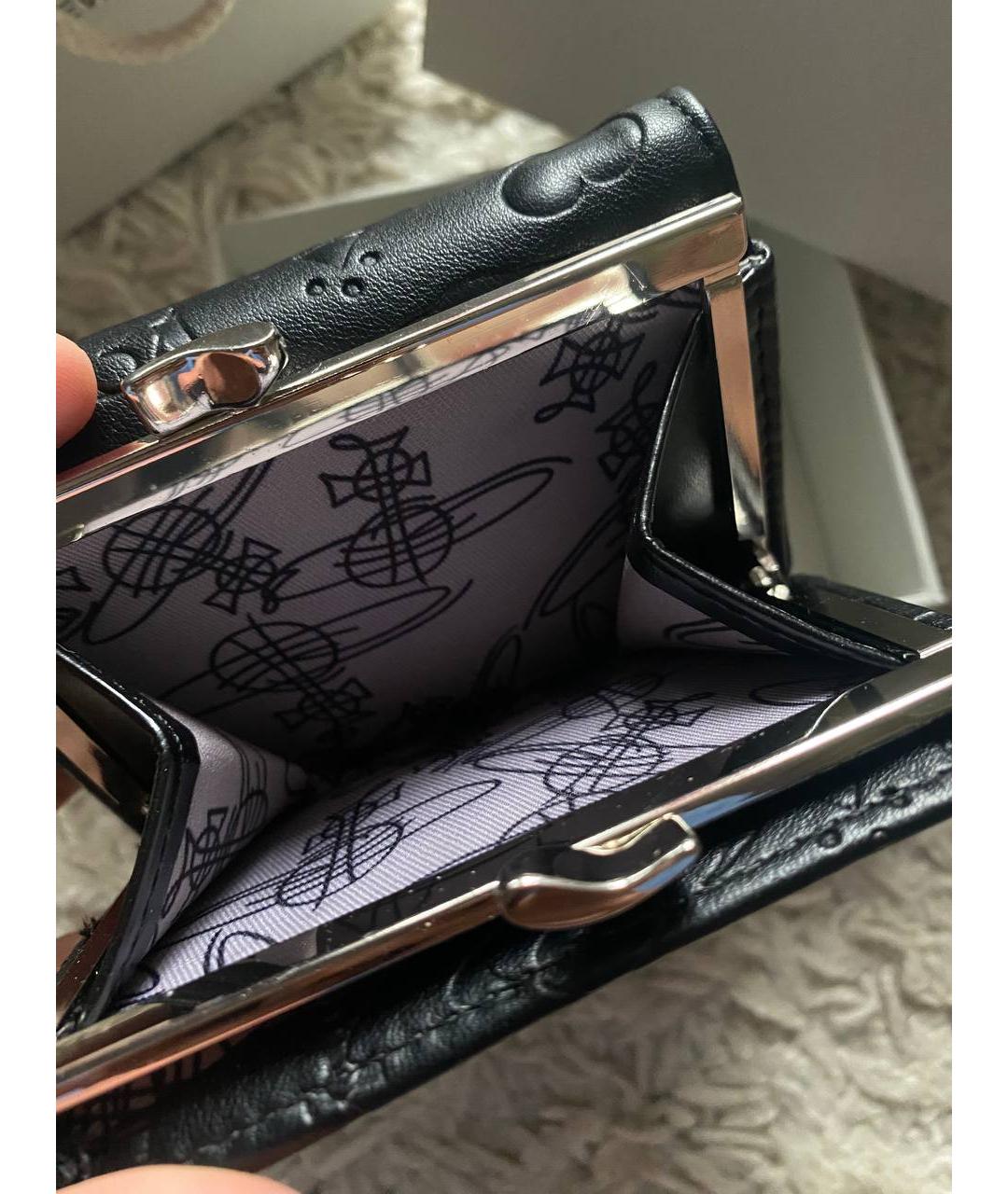 VIVIENNE WESTWOOD Черный кошелек из искусственной кожи, фото 4