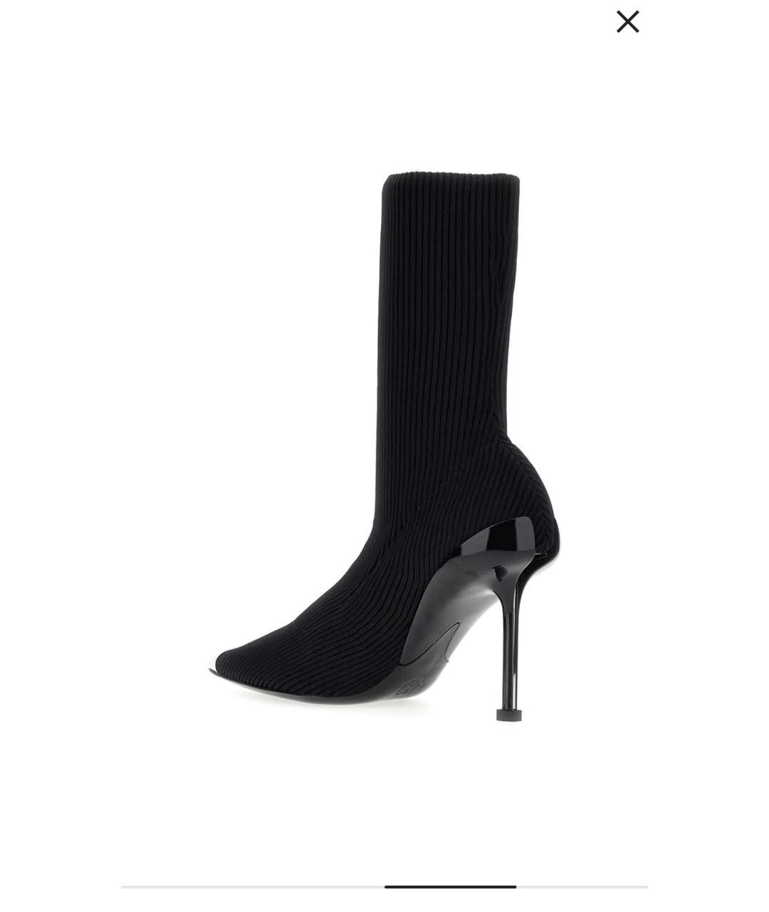 ALEXANDER MCQUEEN Черные текстильные ботильоны, фото 8