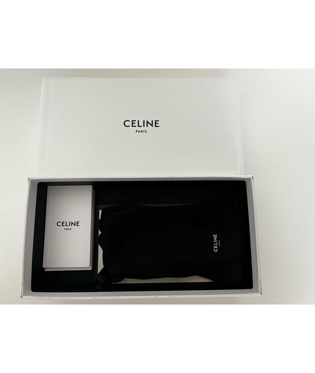 CELINE Золотые металлические солнцезащитные очки, фото 6
