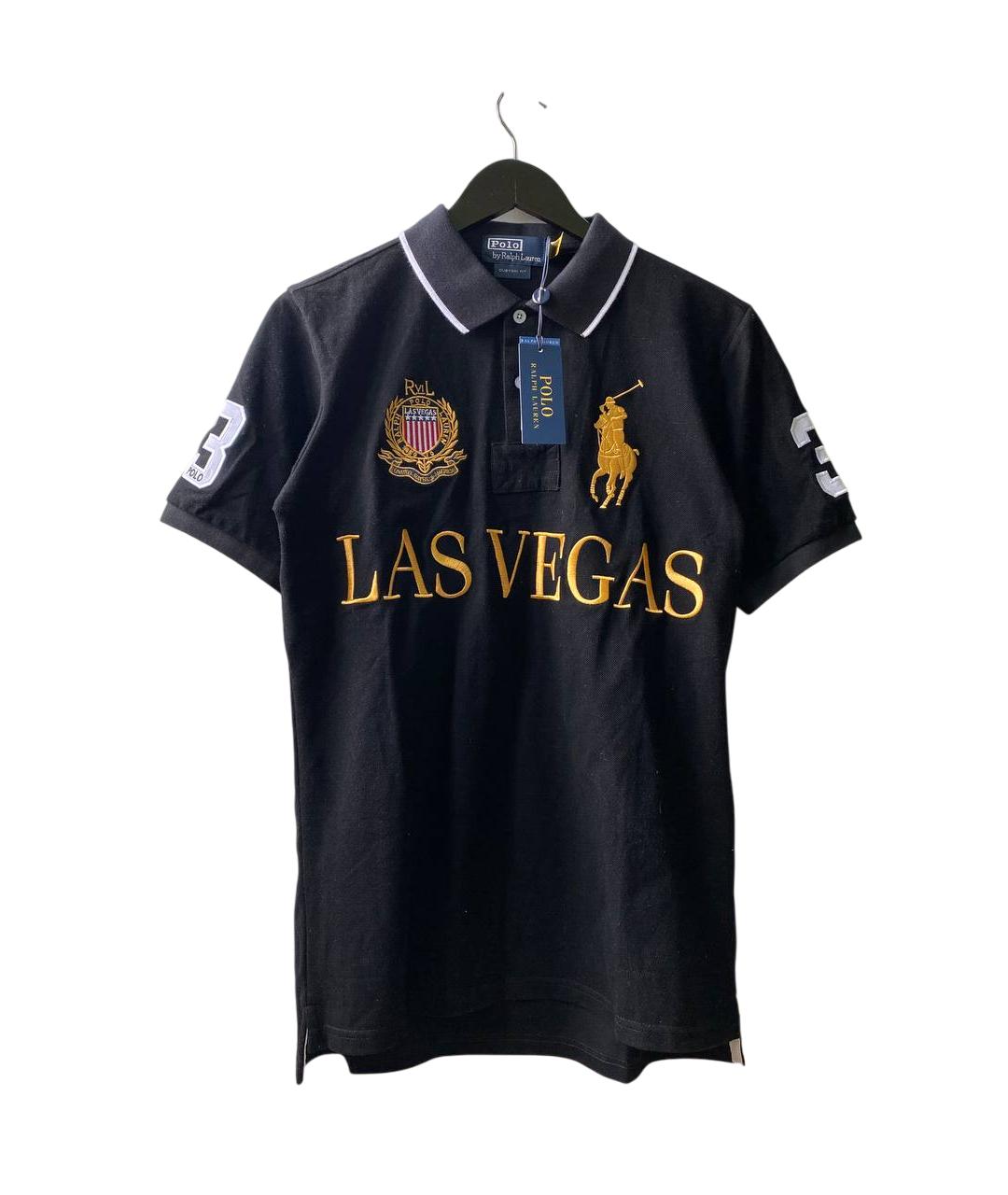 POLO RALPH LAUREN Черное хлопковое поло с коротким рукавом, фото 5