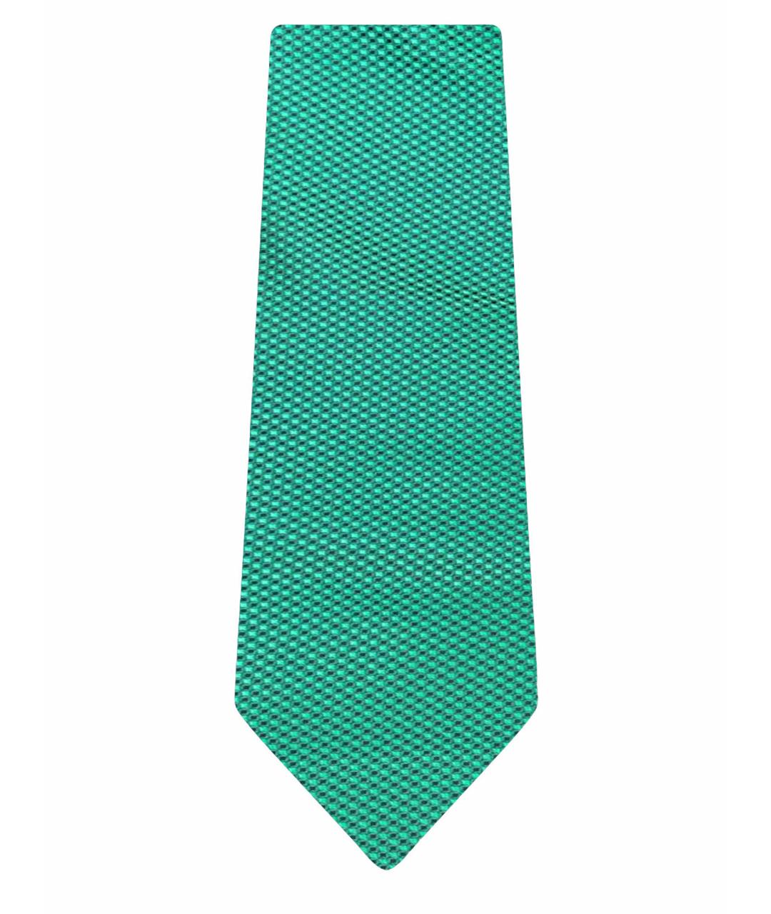 HUGO BOSS Зеленый шелковый галстук, фото 1