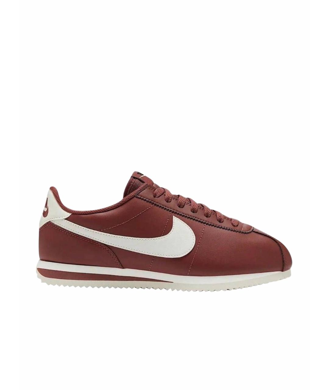NIKE Бордовые кожаные кроссовки, фото 1
