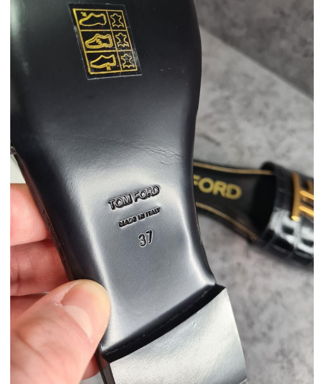 TOM FORD Черные кожаные мюли, фото 6