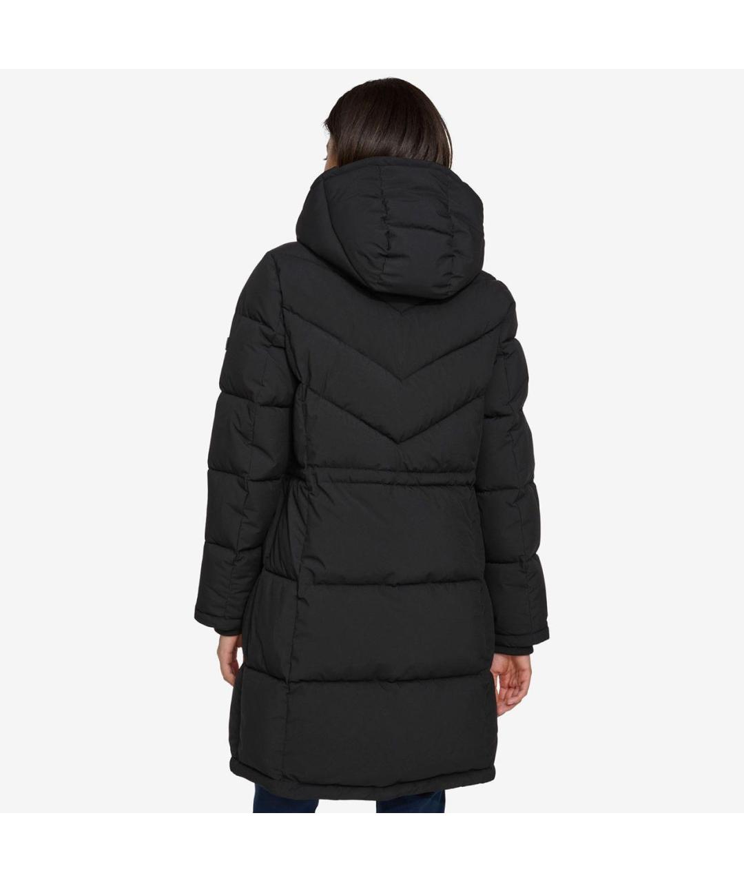 DKNY Черный полиэстеровый пуховик, фото 4