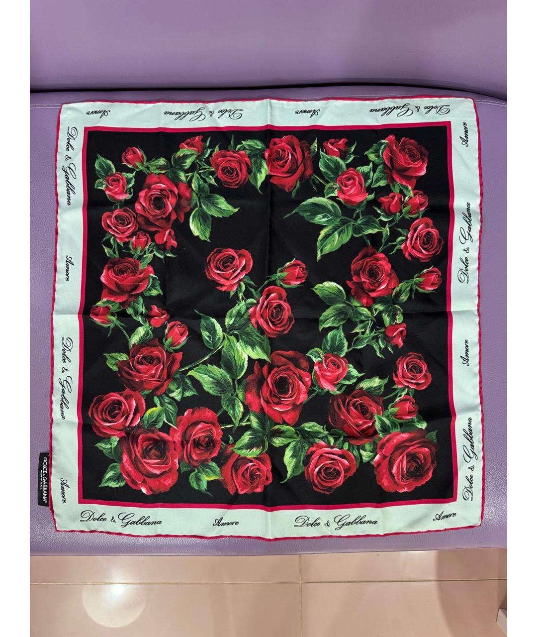 DOLCE&GABBANA Мульти шелковый платок, фото 4