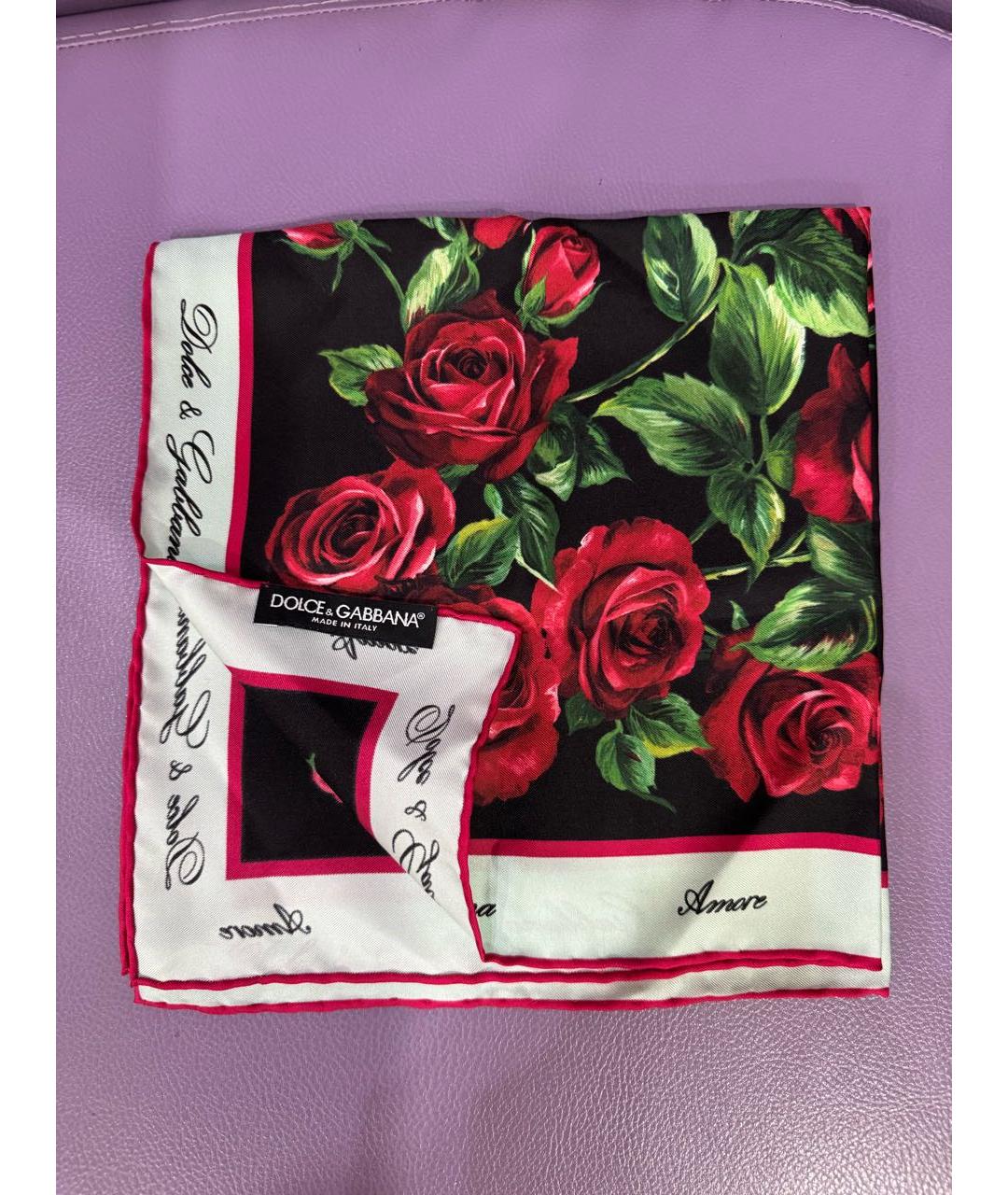 DOLCE&GABBANA Мульти шелковый платок, фото 5