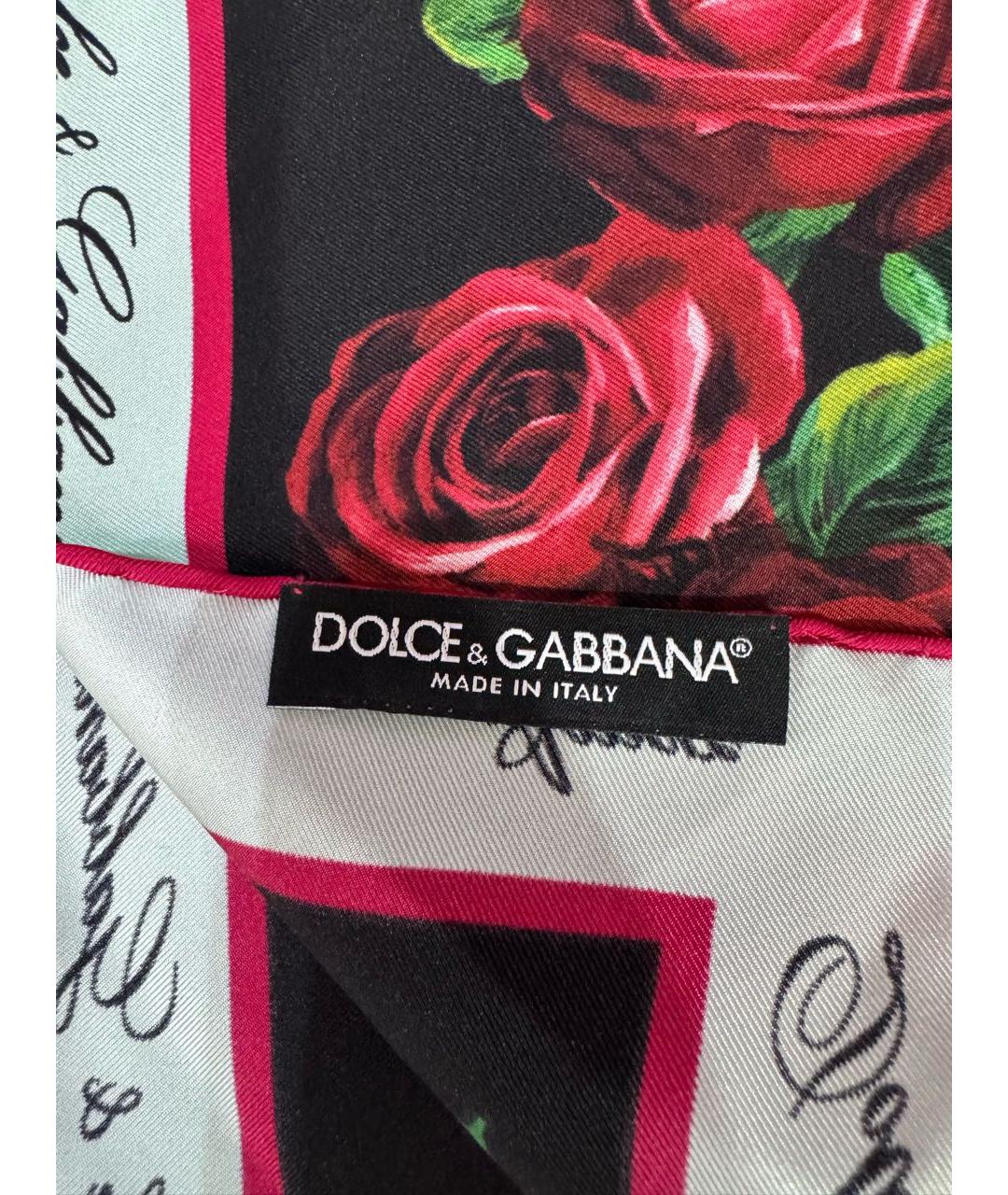 DOLCE&GABBANA Мульти шелковый платок, фото 3