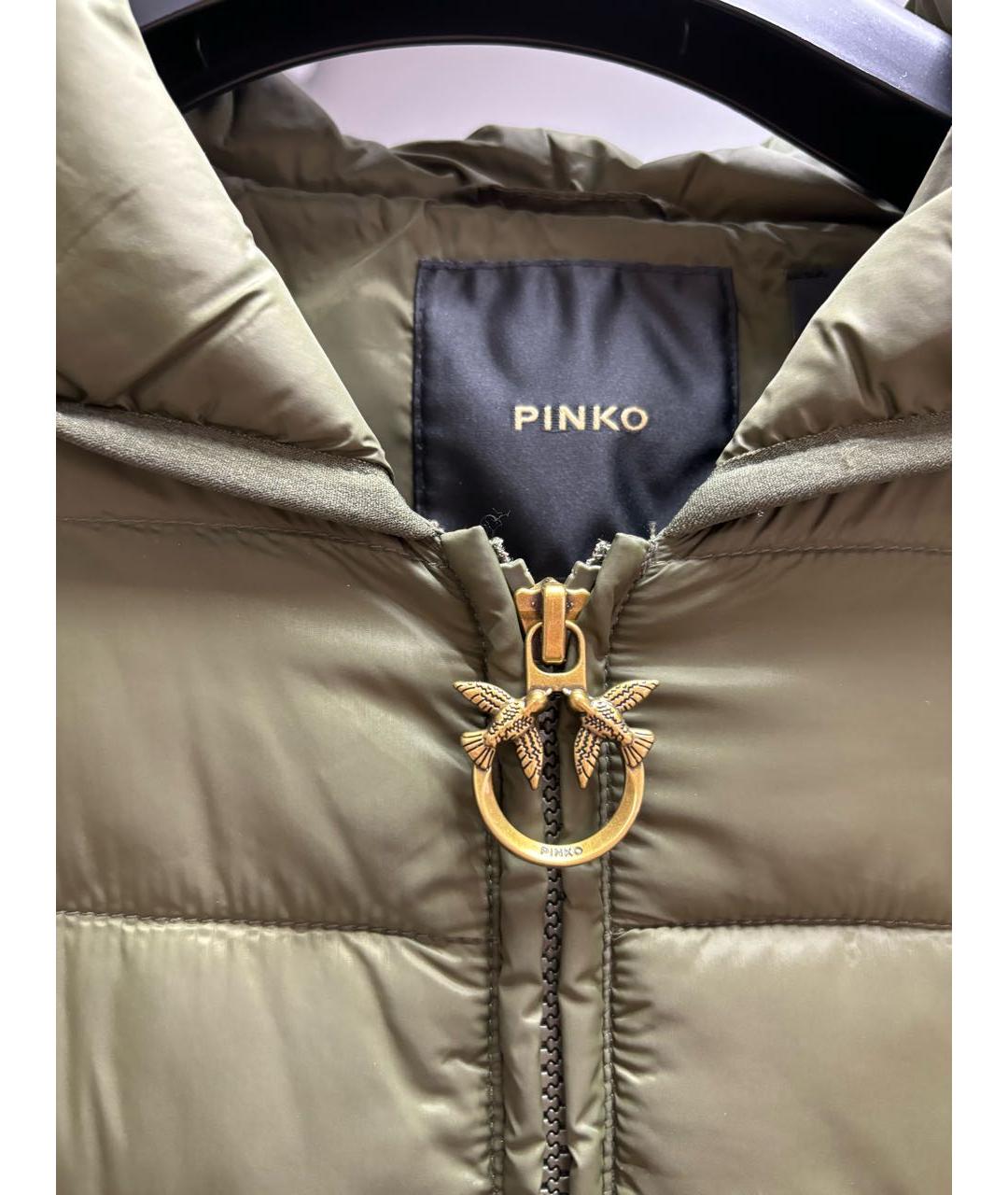 PINKO Хаки полиэстеровая куртка, фото 3