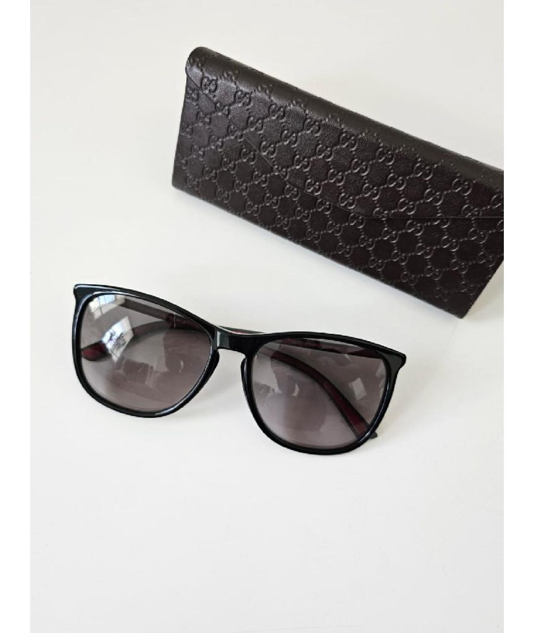 GUCCI Черные пластиковые солнцезащитные очки, фото 5