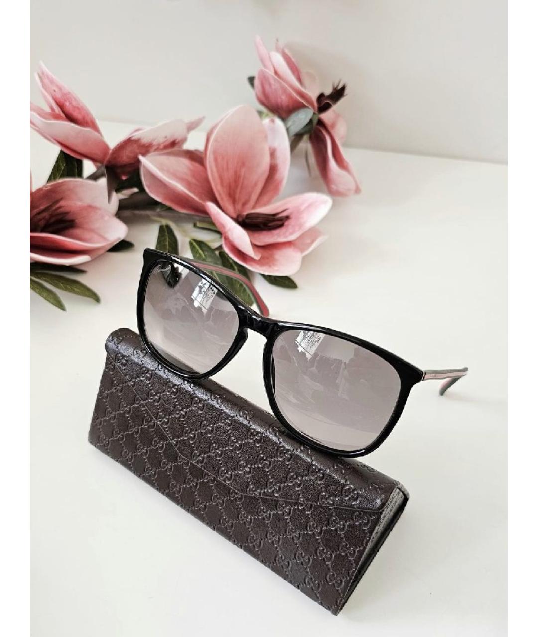 GUCCI Черные пластиковые солнцезащитные очки, фото 4